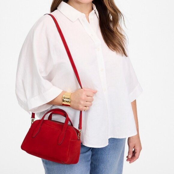 Madewell the medium crossbody bag in Bandana Red suede - Brand New - Never used - Picture 13 of 13